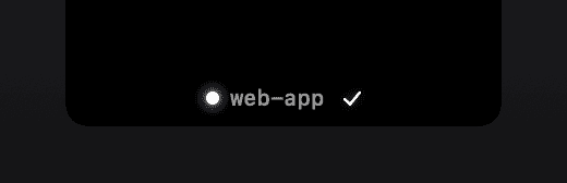 The notch peek showing an agent name with a checkmark — finished