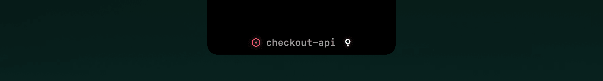 The collapsed notch showing a coral dot next to the session name — that agent needs you